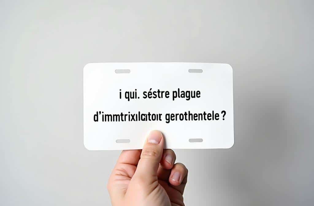 À qui appartient cette plaque d'immatriculation gratuitement ?